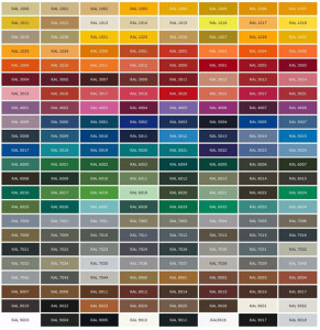 General Paint Color Chart