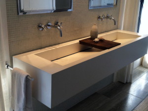 Custom Bathroom Trough Sink Designs For Commercial