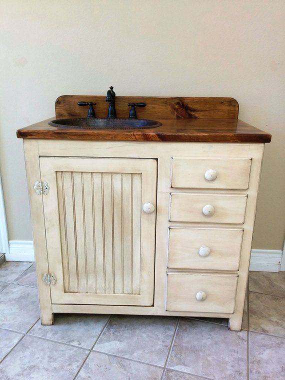 Vintage Country Cottage Bathroom Vanities and Cabinetry